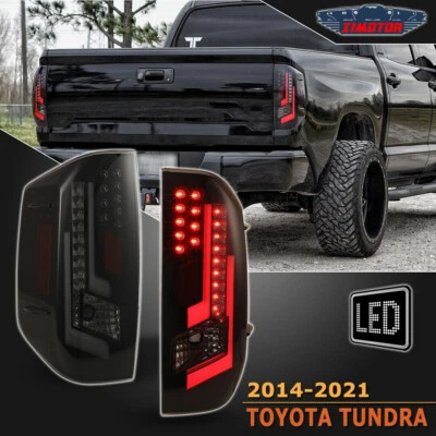 Luces traseras LED de humo para Toyota Tundra 2014-2021 luces traseras de freno izquierda+derecha Foto 1 de 4
