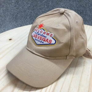 Welcome To Las Vegas Baseball Cap Hat Mens One Size Beige Adjustable Embroidered - Picture 1 of 13