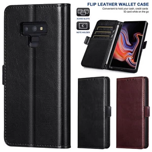 For Samsung Galaxy Note 9 Shockproof Leather Wallet Card Slots Phone Case Cover - Picture 1 of 24