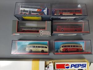 Job Lot 7 x Boxed Vintage Corgi Bus Models in Original cases- EHB