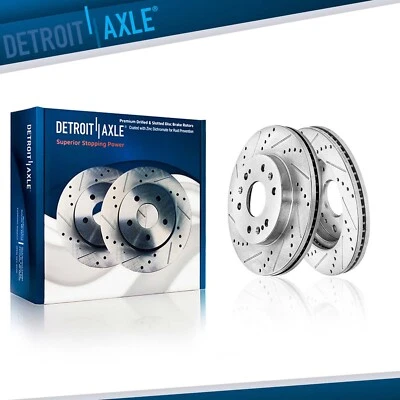 Front Drilled Rotors for Chevy GMC Tahoe Yukon Express Savana Suburban 1500 XTS - Image 1 of 4