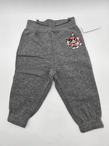 Baby Mickey Mouse Christmas Winter Gray Heather Jogger Pants 18 M - Picture 1 of 2
