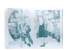 WWE Big Show & The Miz ShowMiz #74 2010 Topps Cyan Printing Plate Card SN 1 of 1