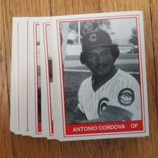 1982 TCMA Quad-City Cubs NM Condition Cards #1-#28 Missing # 12 #22 