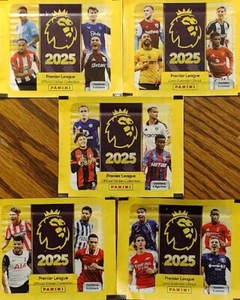 Brazil version 2025 Panini Premier League Soccer Sticker Pack x5 - Picture 1 of 3