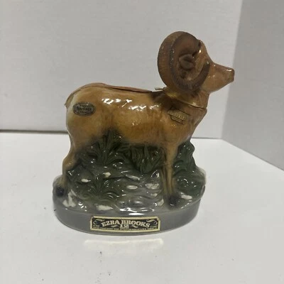 EZRA BROOKS ~Heritage Collection~ Big Horn Sheep~China Whiskey Decanter ~ 1972 - Image 1 of 4