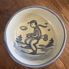 Vintage M.A. Hadley, Bowl with skier, Signed, Art Pottery, Cereal Bowl,See Photo
