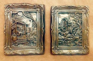Old Mill Framed Wall Sculpture Vintage Bronze Finish - Picture 1 of 7