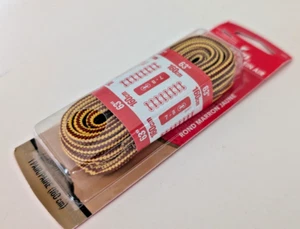 KIWI® Style Schnürsenkel 63" 160 cm rund gelb braun ein Paar brandneu - Bild 1 von 2