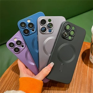 Magnetic Mag Safe TPU Case For iPhone 15 14 13 12 11 Pro Max Camera Lens Protect - Picture 1 of 70