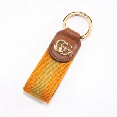 Authentic GUCCI OPHIDIA WEB key ring key chain Color variation Orange No Box - Image 1 of 4