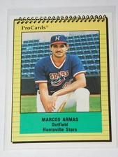 1991 PROCARDS HUNTSVILLE STARS MARCOS ARMAS CARD #1807