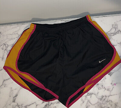 Nike Dri-Fit Black Orange And Pink Trim Running Shorts Women's Size MEDIUM • 16€
