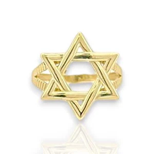 Star Of David Ring - 10K Yellow Gold - Picture 1 of 14