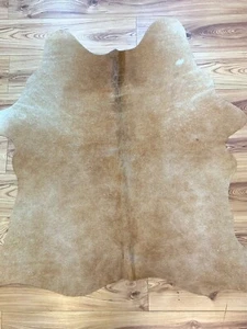 Alfombra de cuero de vaca natural beige claro genuino 100 % piel sudamericana original - Imagen 1 de 7
