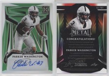 2023 Leaf Metal Green Prismatic /4 Parker Washington #BA-PW1 Rookie Auto RC