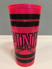 Victorias Secret PINK Neon Black Stripe 24 oz Plastic Tumbler **NO LID or STRAW*