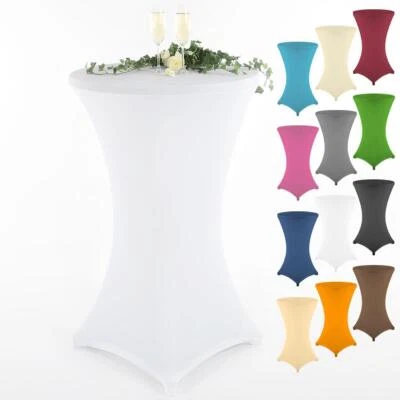 2er Set Stehtischhussen Stretch Stehtisch Bistro Stehtischhusse Hussen - Bild 1 von 4