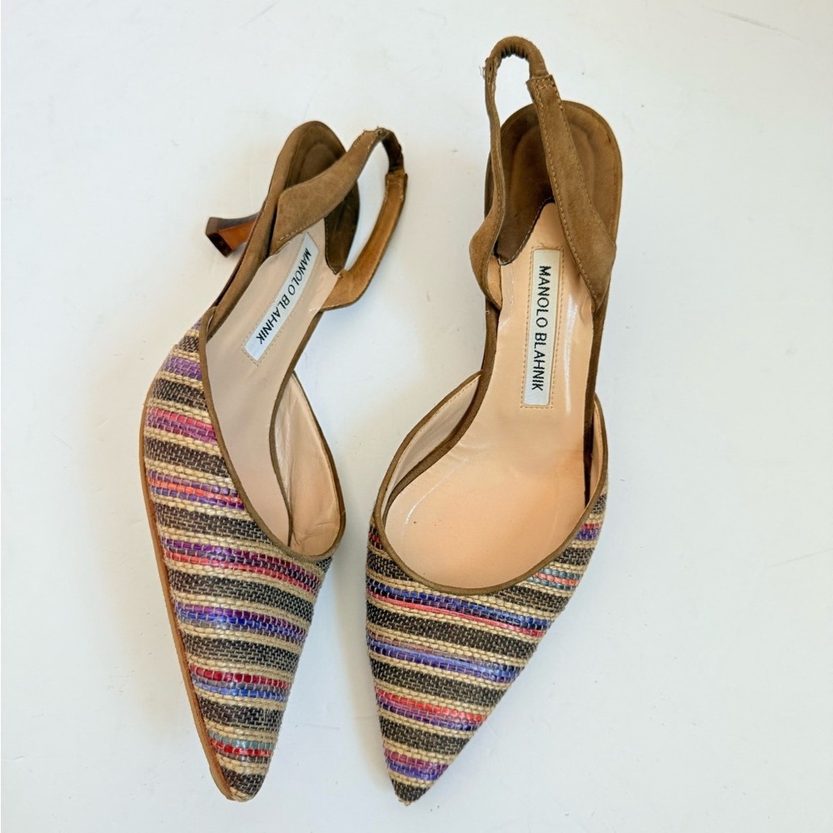 Manolo Blahnik Women's Striped Heels for sale | eBay