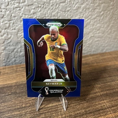 2022 Panini Prizm World Cup Qatar - Neymar Jr #32 Blue Prizm /299 - Image 1 of 2