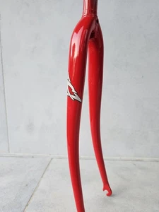 Casati Columbus Steel Road Fork 1" Threadless 700c 305mm Steerer Red NOS - Picture 1 of 11