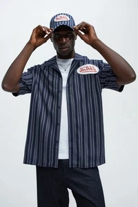 Size L - Von Dutch Patch Shirt Button Up - Blue/combo - Picture 1 of 5