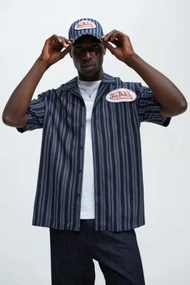 Size L - Von Dutch Patch Shirt Button Up - Blue/combo - Image 1 of 4