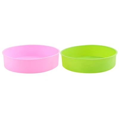 2 StüCk Silikon Kuchen Formen, 8  Runde Kuchen Formen, Antihaft Backen 8408 - Bild 1 von 4