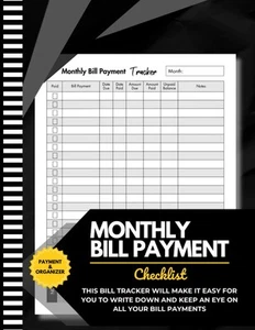 Large Print Bill Tracker Notebook: Monthly Organizer & Planner for... - Picture 1 of 1