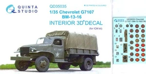 Quinta Studios 1/35 Chevrolet G7107 3D Decal Color Interior Set ICM Kit - Bild 1 von 8