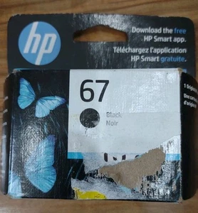 HP 67 Black Ink Cartridge Works with HP DeskJet 1255, 2700, 4100 Series - Picture 1 of 3