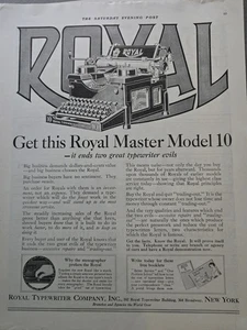 1915 Get This Royal Master Modell 110 tragbare Schreibmaschine Vintage Anzeige - Bild 1 von 1