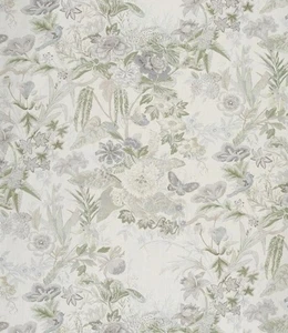 Cowtan & Tout Fabric 'UPPER MARSH' 3.8 METRES (380cm) DOVE/IVORY Linen Blend - Picture 1 of 6