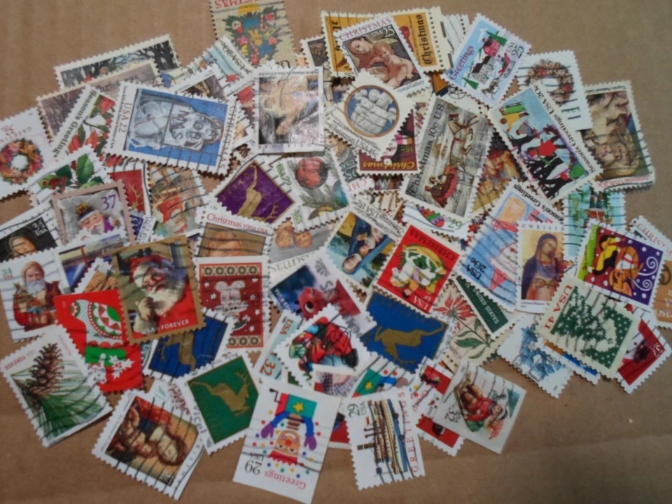 Collection lot 100 different United States Christmas Stamps - Image 1 of 1