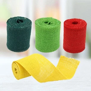 4 rollos de cinta de yute de Navidad cinta de encaje para boda decoración del hogar - Imagen 1 de 12