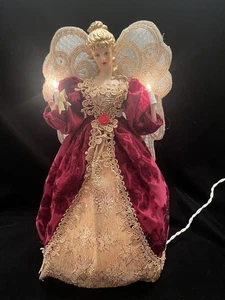 Engel Baumspitze Dekoration beleuchtet 17 cm Christbaumspitze - Bild 1 von 6