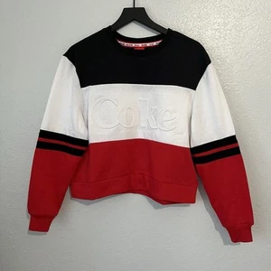 Coca-Cola Damen Logo Short Cropped Sweatshirt Gr. S Mehrfarbig - Bild 1 von 7