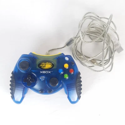 XBOX MadCatz Wired Control Pad Transparent Blue #4526 with Breakaway Cable - Image 1 of 4
