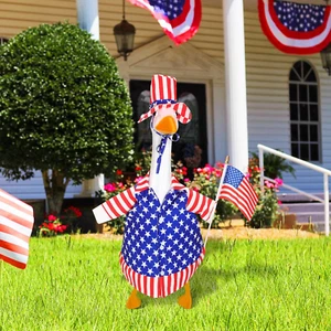 4Th of July Goose Outfit Set Patriotic Lawn Porch Goose Clothes American Flag Go - Picture 1 of 12