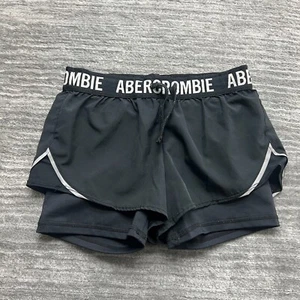 Abercrombie & Fitch Shorts Size 9/10 Youth Girls Active Running Gym Black - Picture 1 of 6
