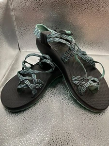 Chaco Womens Outdoor Sandals - Adjustable Straps Black & Teal Size 10 - Picture 1 of 11