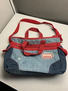 American Girl Denim Tote Shoulder Bag Bath and Body Works Faded Blue Hand Purse - Picture 1 of 6