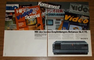 Seltene Werbung vintage SONY SL-C8E Betamax Videorecorder #2 1981 - Bild 1 von 1