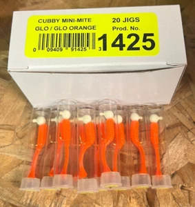 NEU Cubby Mini-Mite 1/32oz Jig 20PK REFILL Glow/Glow Orange 1425 *NEU* - Bild 1 von 1