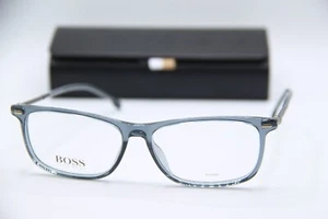 NEW HUGO BOSS 1229/U KB7 CRYSTAL BLUE AUTHENTIC DESIGNER EYEGLASSES W/CASE 56-15 - Picture 1 of 5