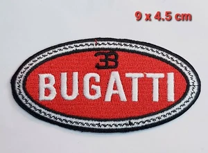 Bugatti MotorSports Car logo Iron on Sew on Embroidered Patch - Foto 1 di 1