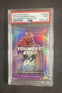 Victor Wembanyama 2023 Topps Now Youngest Ever 5x5 Rookie Auto Foil /25 PSA 9 - Picture 1 of 2