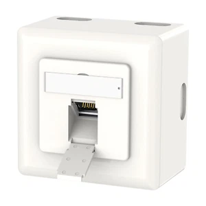 Netzwerkdose Cat6A Universal, 1 X RJ45 Port Lan Dose Geschirmt, Datendose Aufput - Bild 1 von 8