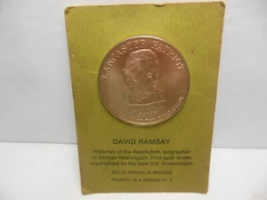 David Ramsay Lancaster Patriot Historiker der Revolution Franklin Bronzemedaille - Bild 1 von 5