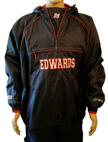 Team Caliber #99 Mens Racing Carl Edwards Jacket NASCAR Nylon XL OfficeDepot EUC Cover